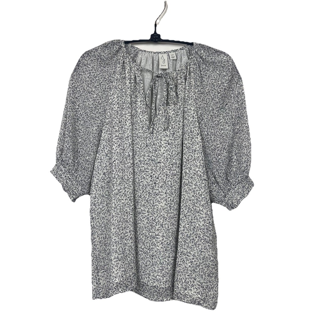 REVOLVE‎ Joie Floral Chiffon Blouse Sm 3/4 Sleeve Boho Romantic Dainty Cottage